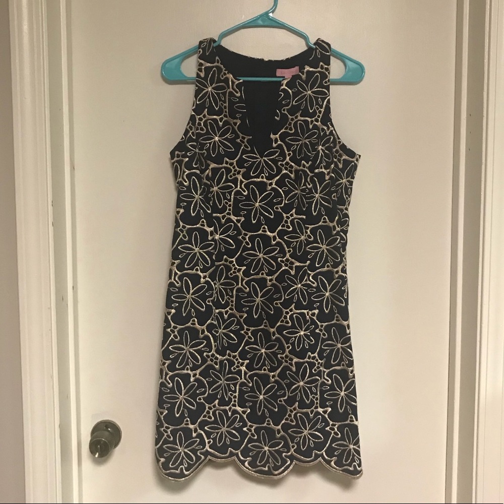 NWT Lilly Pulitzer Augusta Shift Dress Navy sz 10